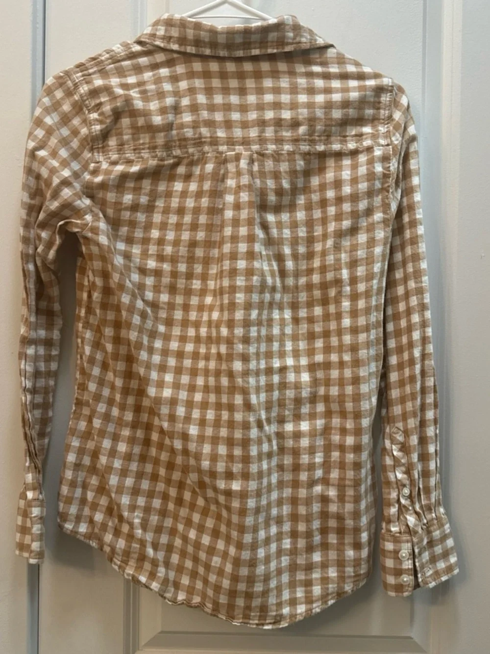 J. Crew women’s Tan and White flannel XS